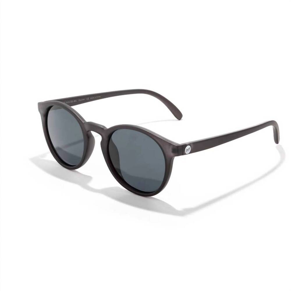 NEW SUNSKI women's dipsea round sunglasses in black slate